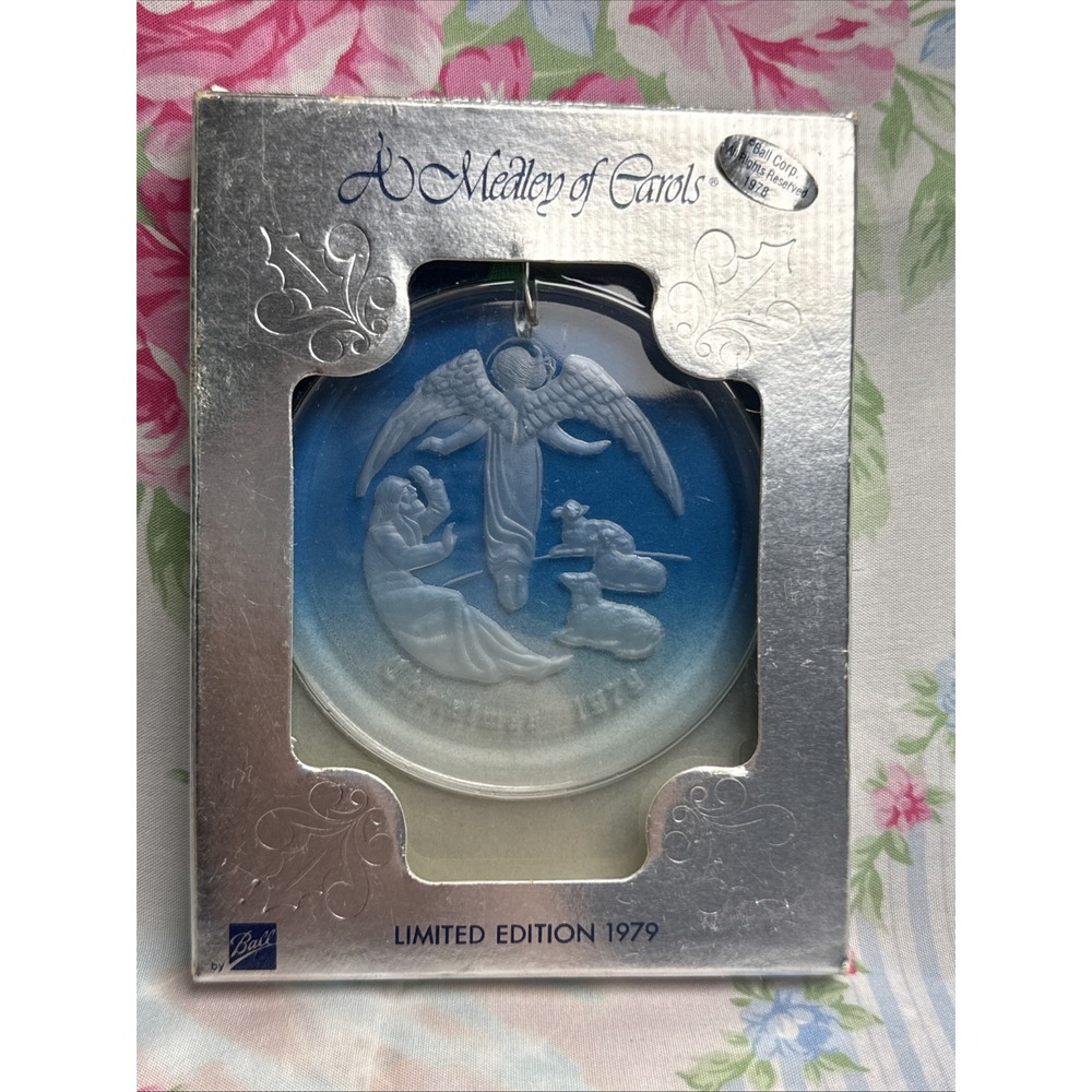 1979 Ball Corp A Medley of Carols Angel's Watch Christmas Ornament with Box